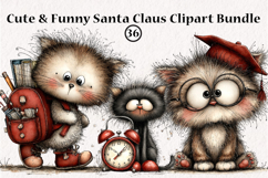 Halloween School Cat Clipart Product Image 1