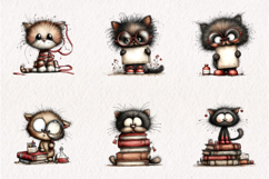 Halloween School Cat Clipart Product Image 2