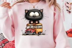 Halloween School Cat Clipart Product Image 3