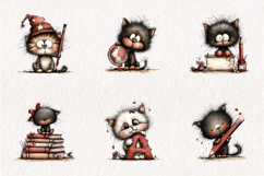 Halloween School Cat Clipart Product Image 6