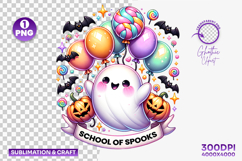 halloween school of spooks png, spooky school ghost clipart, cute ghost halloween design, kids halloween sublimation, classroom halloween png, kawaii ghost clipart, halloween sublimation design, school halloween ghost png, spooky cute halloween art, hallo