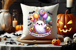 halloween school of spooks png, spooky school ghost clipart, cute ghost halloween design, kids halloween sublimation, classroom halloween png, kawaii ghost clipart, halloween sublimation design, school halloween ghost png, spooky cute halloween art, hallo