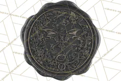 Halloween Wax Seal Clipart PNG Mini World Clip Art Product Image 4
