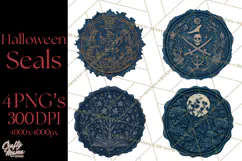 Halloween Wax Seal Clipart PNG Mini World Clip Art Product Image 1