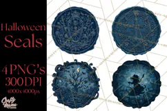 Halloween Wax Seal Clipart PNG Mini World Clip Art Product Image 1