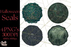 Halloween Wax Seal Clipart PNG Mini World Clip Art Product Image 1