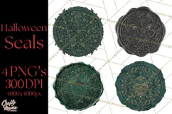 Halloween Wax Seal Clipart PNG Mini World Clip Art Product Image 1