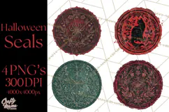 Halloween Wax Seal Clipart PNG Mini World Clip Art Product Image 1