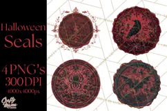 Halloween Wax Seal Clipart PNG Mini World Clip Art Product Image 1