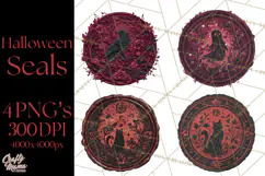 Halloween Wax Seal Clipart PNG Mini World Clip Art Product Image 1
