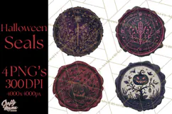 Halloween Wax Seal Clipart PNG Mini World Clip Art Product Image 1