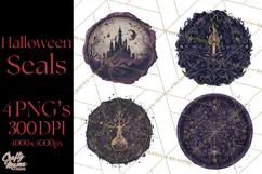 Halloween Wax Seal Clipart PNG Mini World Clip Art Product Image 1