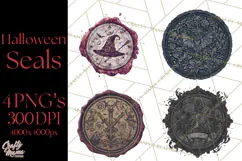 Halloween Wax Seal Clipart PNG Mini World Clip Art Product Image 1