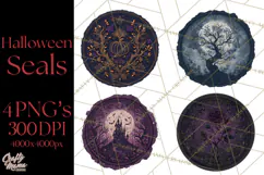 Halloween Wax Seal Clipart PNG Mini World Clip Art Product Image 1