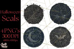 Halloween Wax Seal Clipart PNG Mini World Clip Art Product Image 1