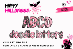 Halloween Doodle Alphabet Letters Hand Drawn Skull Letters Product Image 1