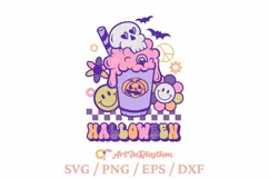 Happy Halloween svg, Retro Halloween shake svg Product Image 1