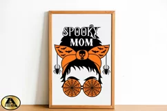Spooky Mom SVG Halloween Messy Bun SVG Mom Life SVG Cut File Product Image 2