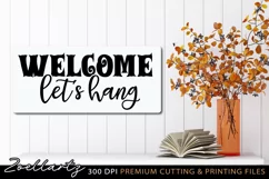Welcome Lets Hang Halloween Sign SVG PNG EPS DXF Spooky SVG Product Image 2