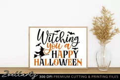 Witching You A Happy Halloween SVG PNG EPS DXF Spooky Sign Product Image 2