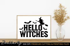 Hello Witches SVG PNG EPS DXF Spooky T-shirt Halloween Sign Product Image 1