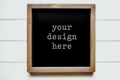 Black Wood Sign Halloween Mockup|Add SVG Clipart Sublimation Product Image 1