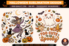 Too Cute to be Spooky Sublimation,Hallowen Witch Sublimation Product Image 1