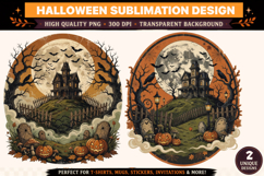 Halloween PNG | Haunted House | Halloween Sublimation Design Product Image 2