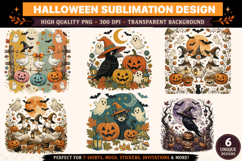 Halloween Sublimation Designs, 6 Halloween Designs Product Image 1