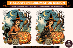 Halloween PNG | Witch Halloween | Halloween Sublimation Desi Product Image 1