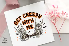 Halloween Skeleton Pumpkin PNG Spooky Season Creepy with Me Product Image 4