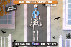 Halloween Skeleton Laser Cut | Seasonal Porch Décor | CNC Product Image 1