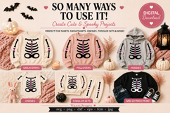 Girl skeleton with hearts, costume for girls svg, Product Image 2
