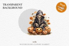 Halloween Skeleton Pumpkin Spooky Clipart PNG Scrapbooking Fairy Tale Art Image Watercolor Transparent Print illustration sublimation creepy printable digital watercolor Skeleton Pumpkin clipart, spooky nursery, Creepy halloween decoration art image