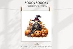Halloween Skeleton Pumpkin Spooky Clipart PNG Scrapbooking Fairy Tale Art Image Watercolor Transparent Print illustration sublimation creepy printable digital watercolor Skeleton Pumpkin clipart, spooky nursery, Creepy halloween decoration art image