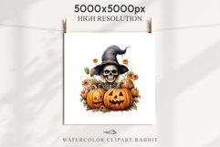 Halloween Skeleton Pumpkin Spooky Clipart PNG Scrapbooking Fairy Tale Art Image Watercolor Transparent Print illustration sublimation creepy printable digital watercolor Skeleton Pumpkin clipart, spooky nursery, Creepy halloween decoration art image