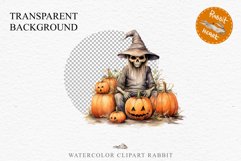 Halloween Skeleton Pumpkin Spooky Clipart PNG Scrapbooking Fairy Tale Art Image Watercolor Transparent Print illustration sublimation creepy printable digital watercolor Skeleton Pumpkin clipart, spooky nursery, Creepy halloween decoration art image