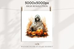 Halloween Skeleton Pumpkin Spooky Clipart PNG Scrapbooking Fairy Tale Art Image Watercolor Transparent Print illustration sublimation creepy printable digital watercolor Skeleton Pumpkin clipart, spooky nursery, Creepy halloween decoration art image
