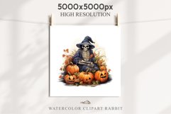 Halloween Skeleton Pumpkin Spooky Clipart PNG Scrapbooking Fairy Tale Art Image Watercolor Transparent Print illustration sublimation creepy printable digital watercolor Skeleton Pumpkin clipart, spooky nursery, Creepy halloween decoration art image
