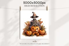 watercolor Skeleton Pumpkin clipart, spooky nursery, Creepy halloween decoration art image Halloween Skeleton Pumpkin Spooky Clipart PNG Scrapbooking Fairy Tale Art Image Watercolor Transparent Print illustration sublimation creepy printable digital