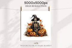 Halloween Skeleton Pumpkin Spooky Clipart PNG Scrapbooking Fairy Tale Art Image Watercolor Transparent Print illustration sublimation creepy printable digital watercolor Skeleton Pumpkin clipart, spooky nursery, Creepy halloween decoration art image