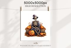 Halloween Skeleton Pumpkin Spooky Clipart PNG Scrapbooking Fairy Tale Art Image Watercolor Transparent Print illustration sublimation creepy printable digital watercolor Skeleton Pumpkin clipart, spooky nursery, Creepy halloween decoration art image