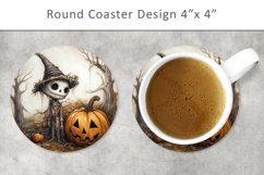 Halloween Skeleton Round Coaster, kitchen decor Product Image 1