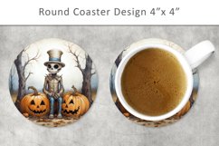 Halloween Skeleton Round Coaster Product Image 1