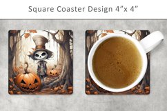 halloween square coasters, halloween magnets Product Image 1