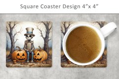 halloween square coasters, kitchen decor Product Image 1