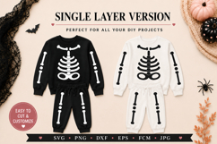 Halloween Kids skeleton costume SVG cut file Product Image 3