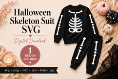 Halloween Kids skeleton costume SVG cut file Product Image 1