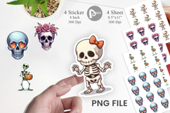 Skeleton Skulls Sticker Product Image 1