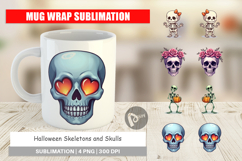 Mug Wrap Skeleton Skulls Product Image 1
